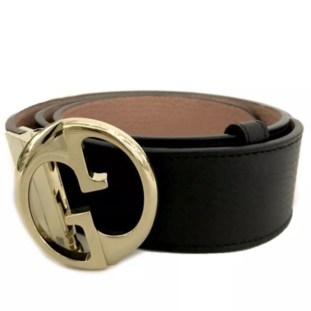 ✨💎GUCCI💎✨REVERSIBLE BLACK AND PINK LEATHER BELT.  SIZE 75/31. W/DUSTY AND GIFT - Picture 2 of 7